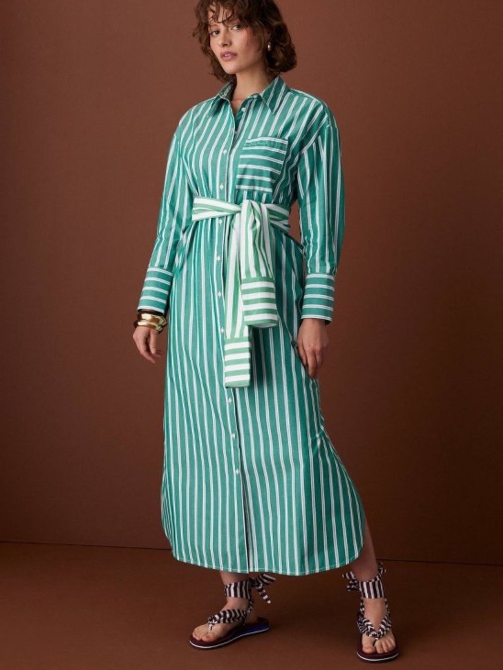 Rosie Assoulin x Target Striped Poplin Maxi dress, sz L